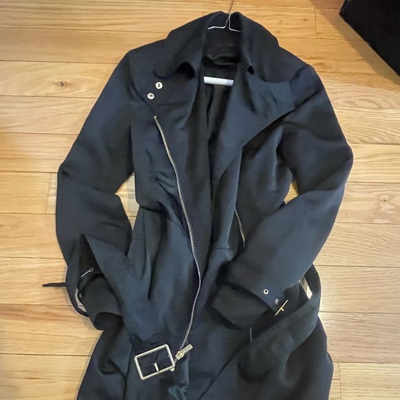 Black Kenneth Cole Trench - Picture 2 of 5
